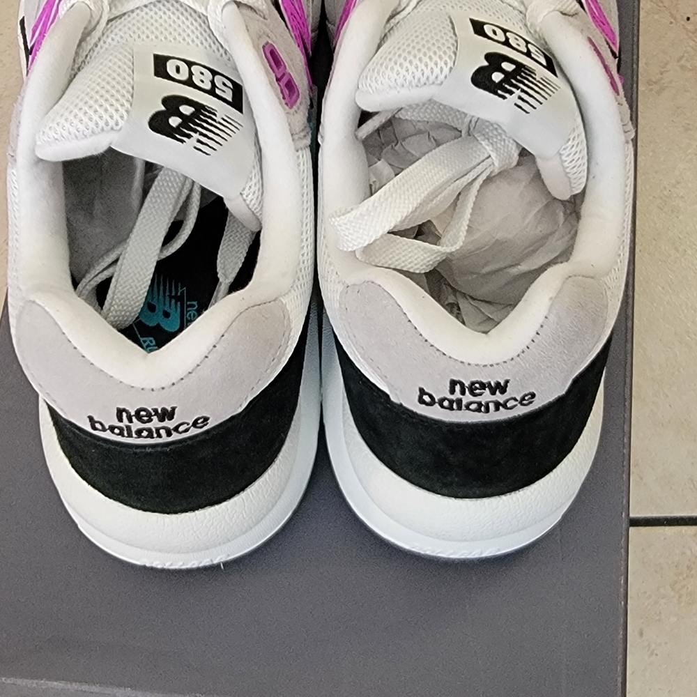 New Balance 580 Sneakers in Purple,‎ Teal, and Gray - Picture 6 of 6
